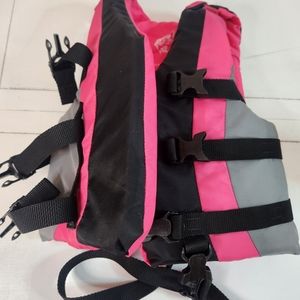 Bass Pro Shop Flotation Vest Type 3 PFD Child Pink Small 30-50 lbs